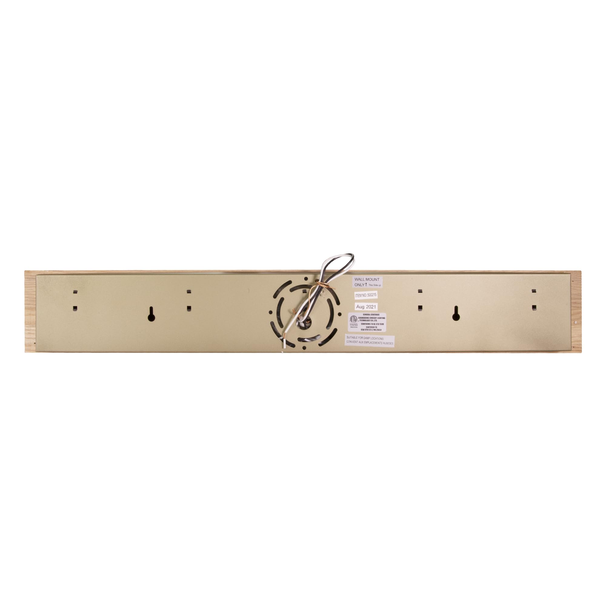 Design House 500215 5-Light Vanity Strip Light Contemporary Dimmable for Bathroom, Bedroom, Makeup Vanity, Honey Oak - Image 3