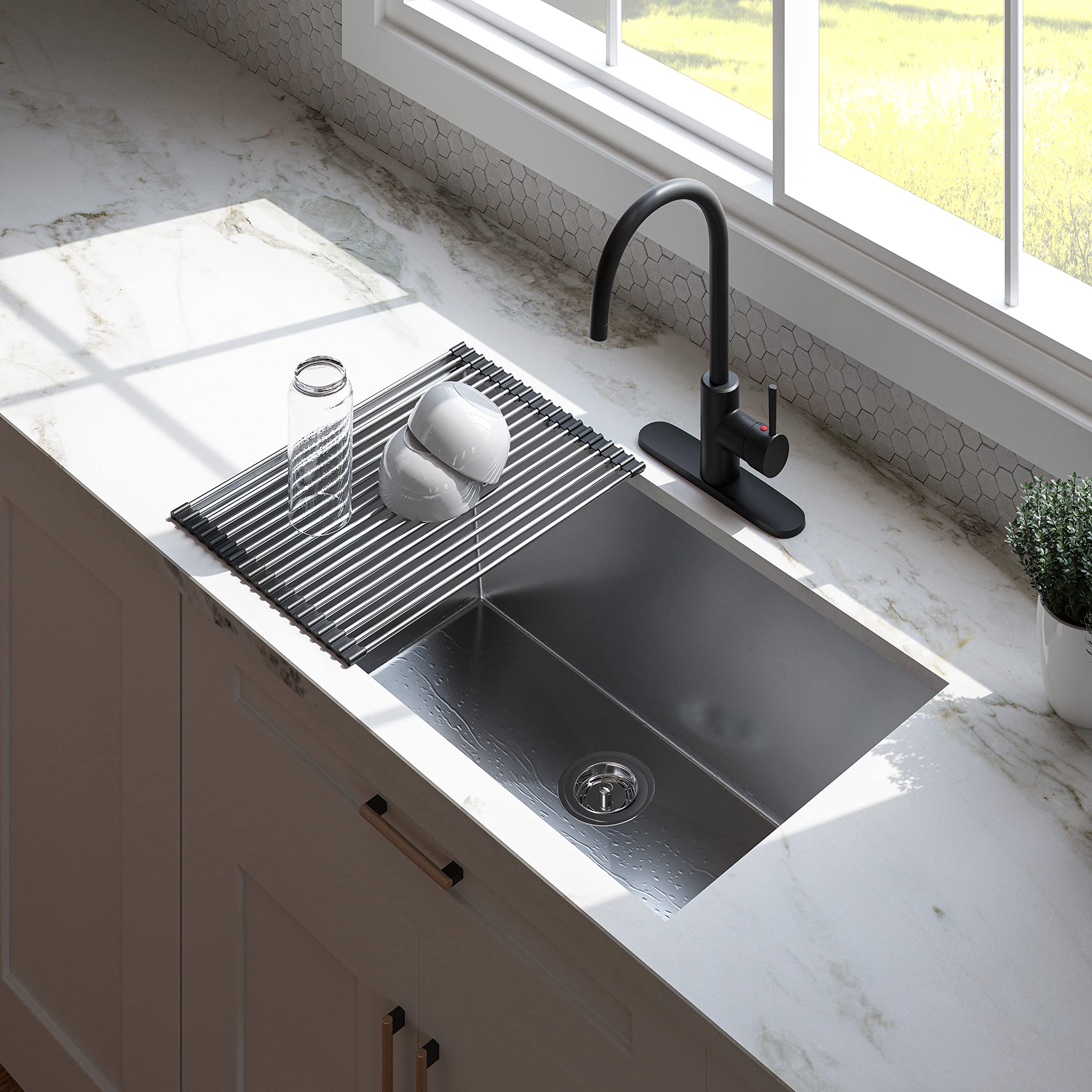 Design House 542988 Roll-Up Multipurpose Over the Sink Kitchen Sink Drying Rack, Stainless Steel - Image 4