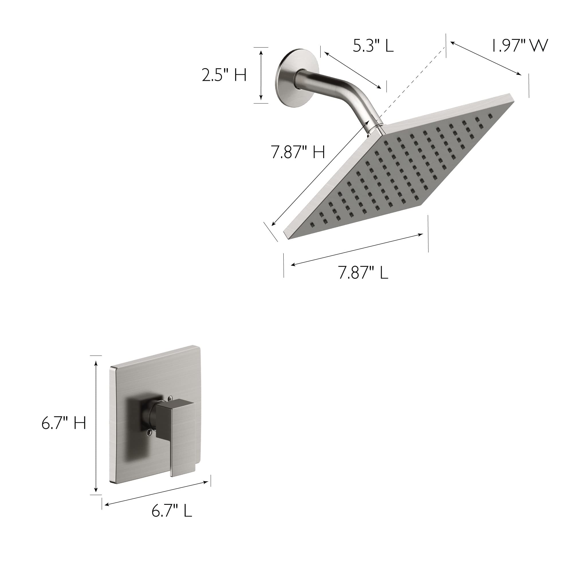 Design House 594507 Karsen II Shower Trim with Valve, Satin Nickel - Image 4