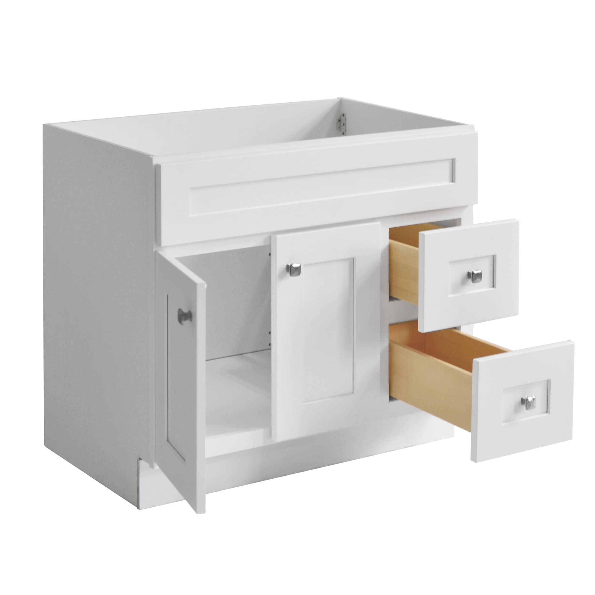 Design House Brookings 36 Inch Bathroom Vanity, Ready to Assemble, Solid Wood, Sherwin Williams® White – Design House, 586958 - Image 8