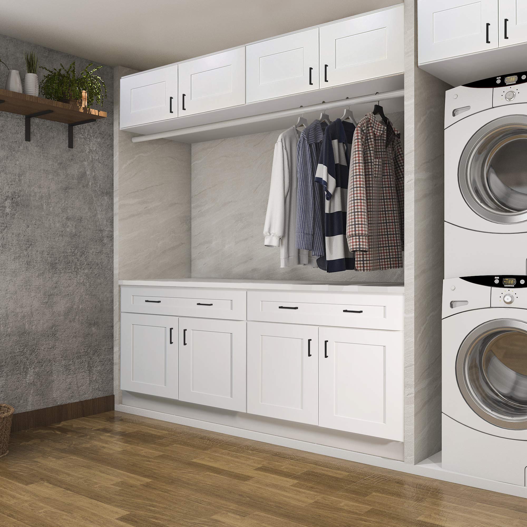 Design House Brookings Shaker Unassembled Sink Base Kitchen Cabinet SB36, 36 W x 24 D x 34.5 H, Painted White, Solid Wood, Design House, 561498 - Image 14