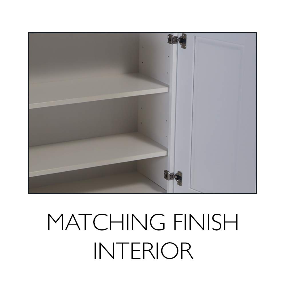 Design House Brookings Shaker Unassembled Sink Base Kitchen Cabinet SB36, 36 W x 24 D x 34.5 H, Painted White, Solid Wood, Design House, 561498 - Image 16