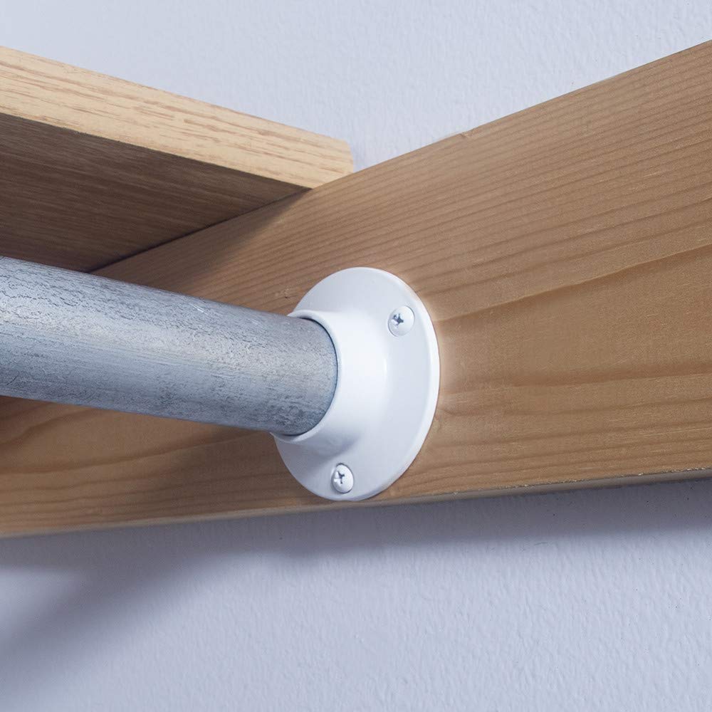 Design House Closet Rod Brackets, Fits Standard Closet Rods, Durable, White, 5-Pack Closet Rod Support Sockets, 2.75 in. Diameter x 0.88 in.W, 182717 - Image 5