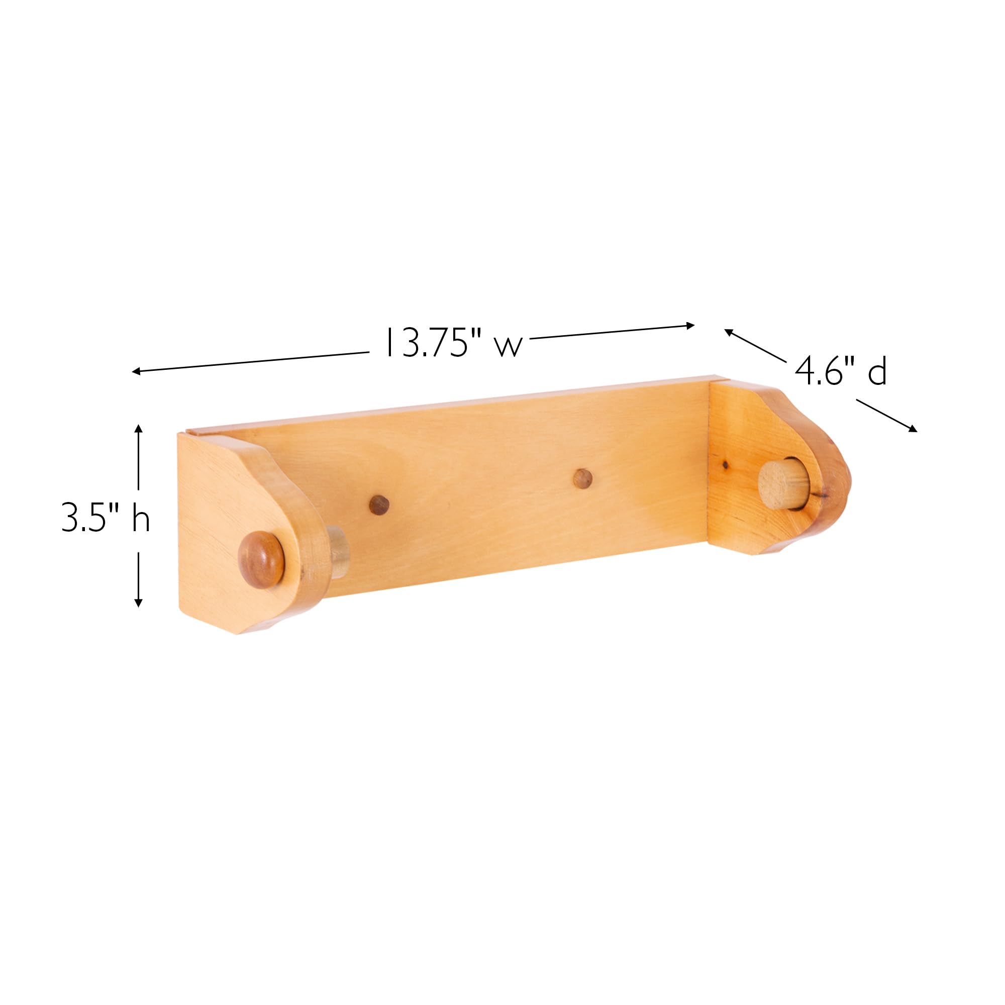 Design House Dalton Paper Towel Holder, Wall Mount, Easy Installation, Wood, Honey Oak, Durable, 13.4 in, 13.75 in W x 4.6 in L x 3.5 in H, Item 561233 - Image 3
