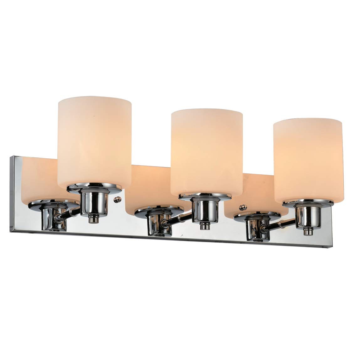 Design House Dane 3-Light Vanity Light, Polished Chrome Finish, Frosted Glass Shades, Dimmable, Bathroom Wall Fixture – Design House, 587478 - Image 3