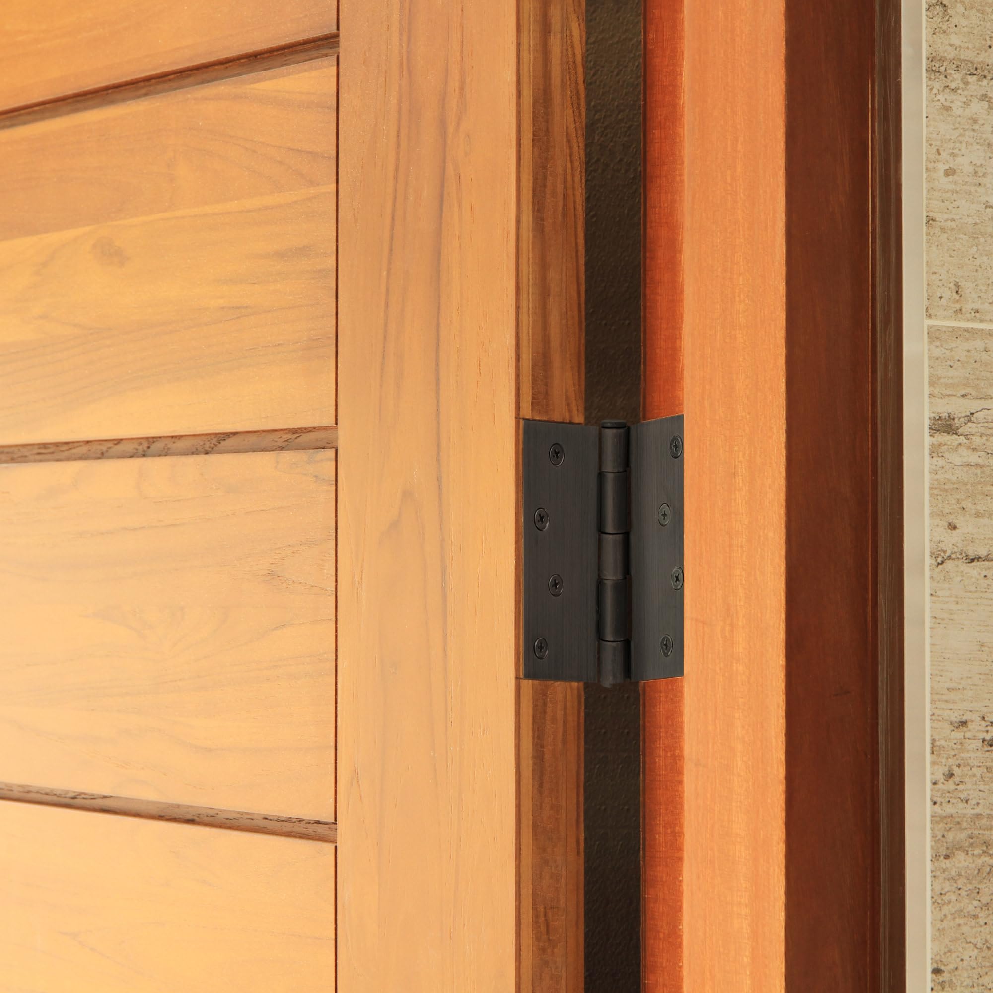 Design House Door Hinges for Interior Doors 3-Pack 4-inch x 4-inch, Design House Square Corner Steel Door Hinge Door Hardware, Oil Rubbed Bronze, 181677 - Image 7